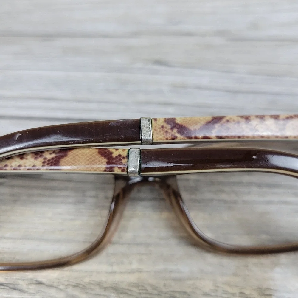 Michael Kors Eyeglasses MK 8006 Medellin 3011 Brown Snakeskin Frames Only 52mm